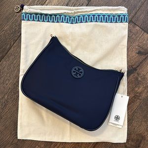 Tory Burch Nylon Web Convertible Crossbody in Tory Navy